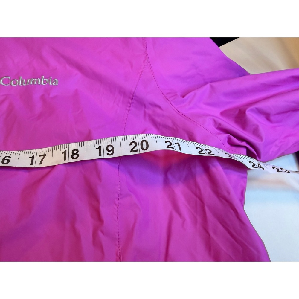 Columbia Arcadia II Womens XL Pink Omni-Tech Waterproof Hooded Rain Jacket - Picture 5 of 11